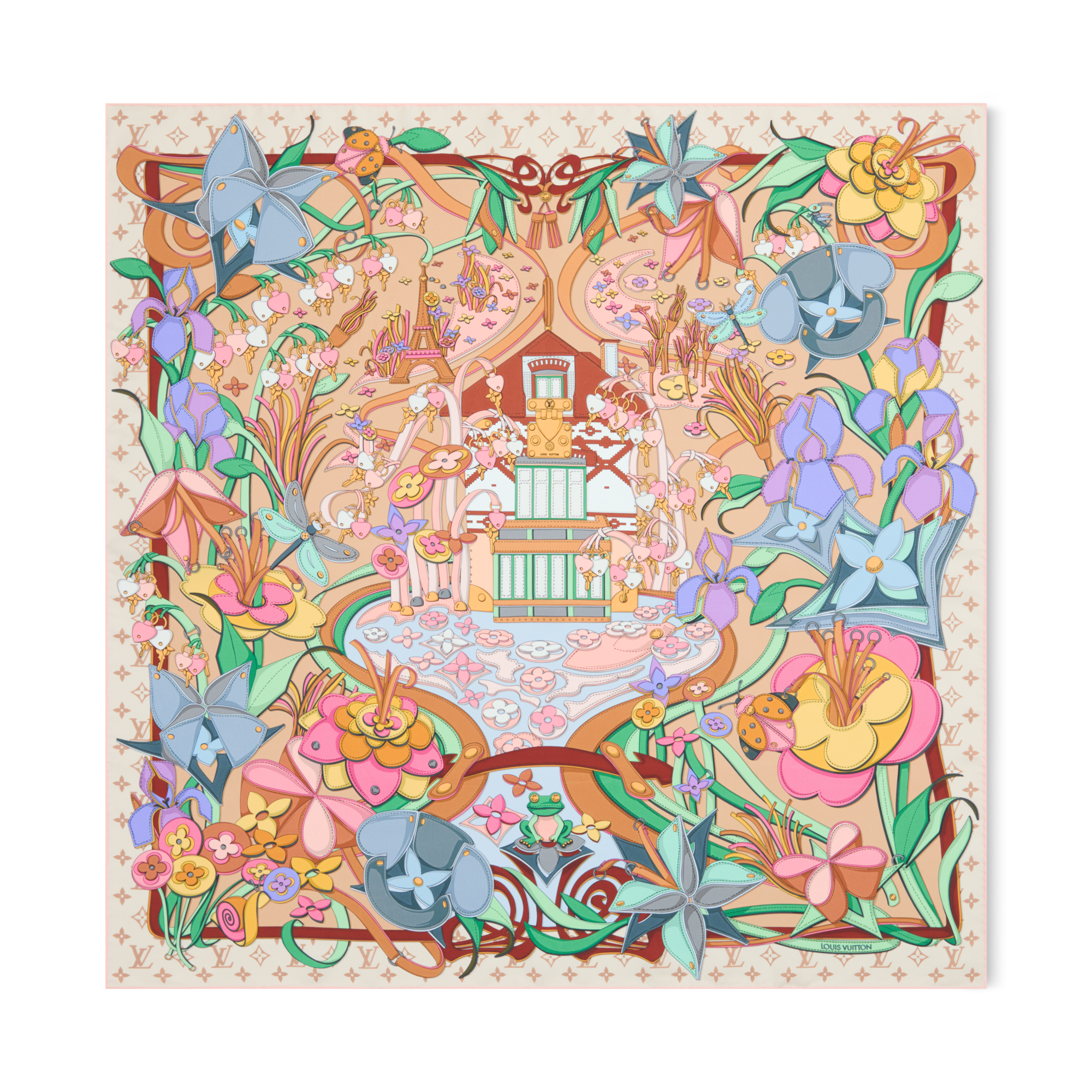 Leather Flowers Square 90 S00 - Accessories | LOUIS VUITTON